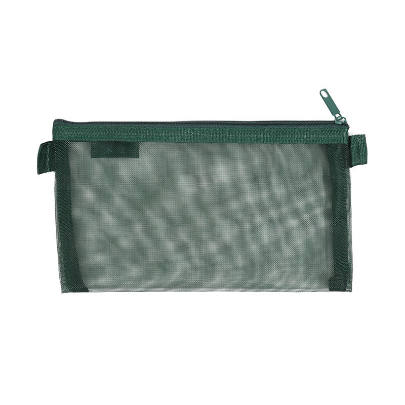 Simple Transparent Mesh Office Student Pencil Cases Nylon School Supplies Pen Box