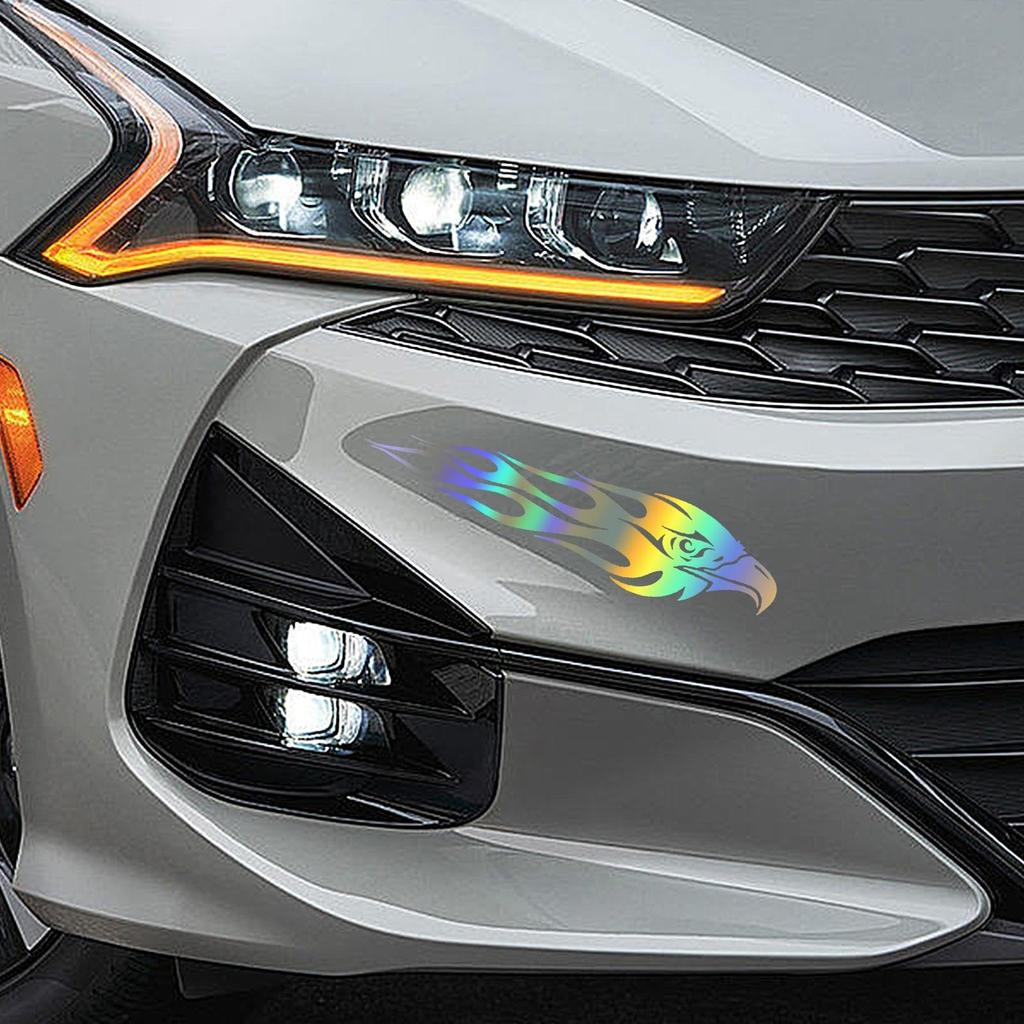 Naklejka na samochód z orłem, Naklejka z orłem na pojazd - 2 naklejki na samochód, Naklejki z orłem płomienistym,