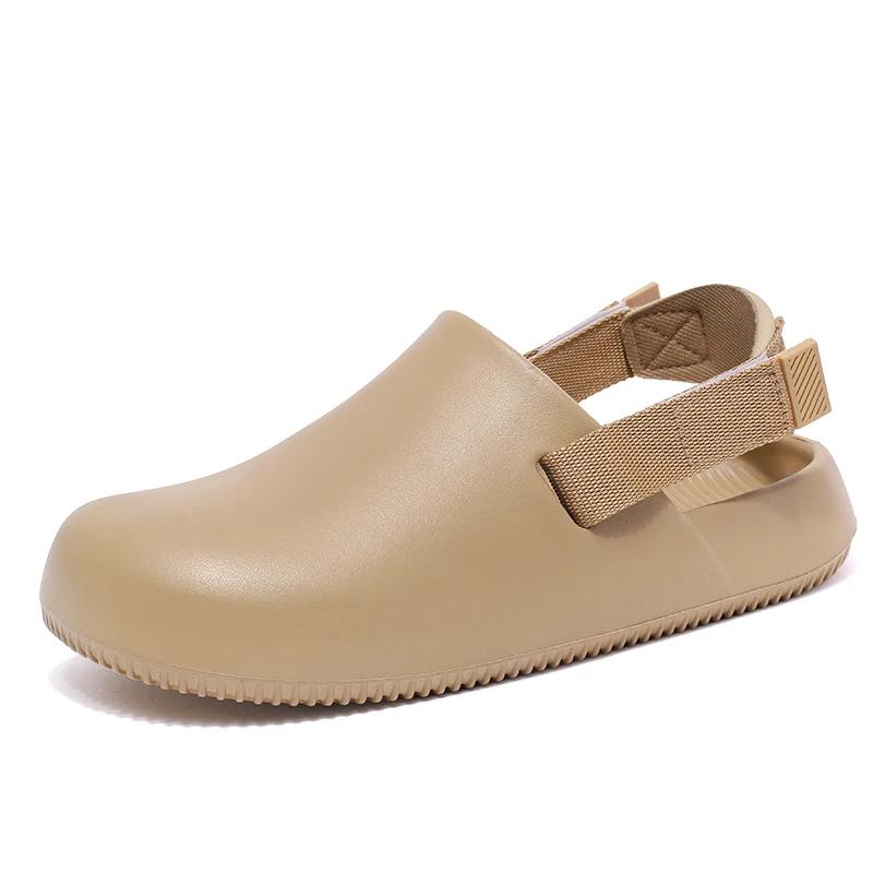 Men S Sandals Summer  Couple Flat Shoes, Casual Anti-Slip EVA Sandals Men S Women S Beach Slippers Lightweight Flip-Flops 36-37