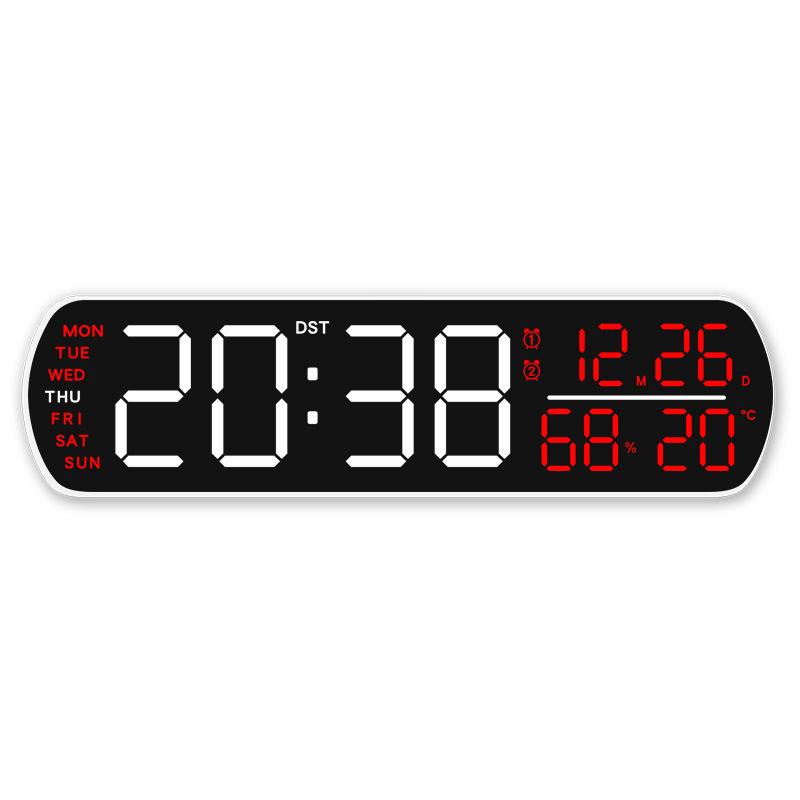 Multifunction LED Digital Alarm Clock: Desktop & Wall Use, Model 6671