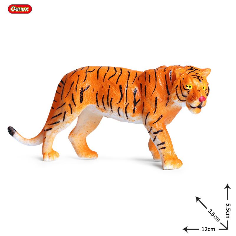 Oenux Zoo World Farm Animal Horse Cow Pig Sheep Goat Donkey Model Action Figures Lion Tiger PVC Educational Cute Kids Toy Gift