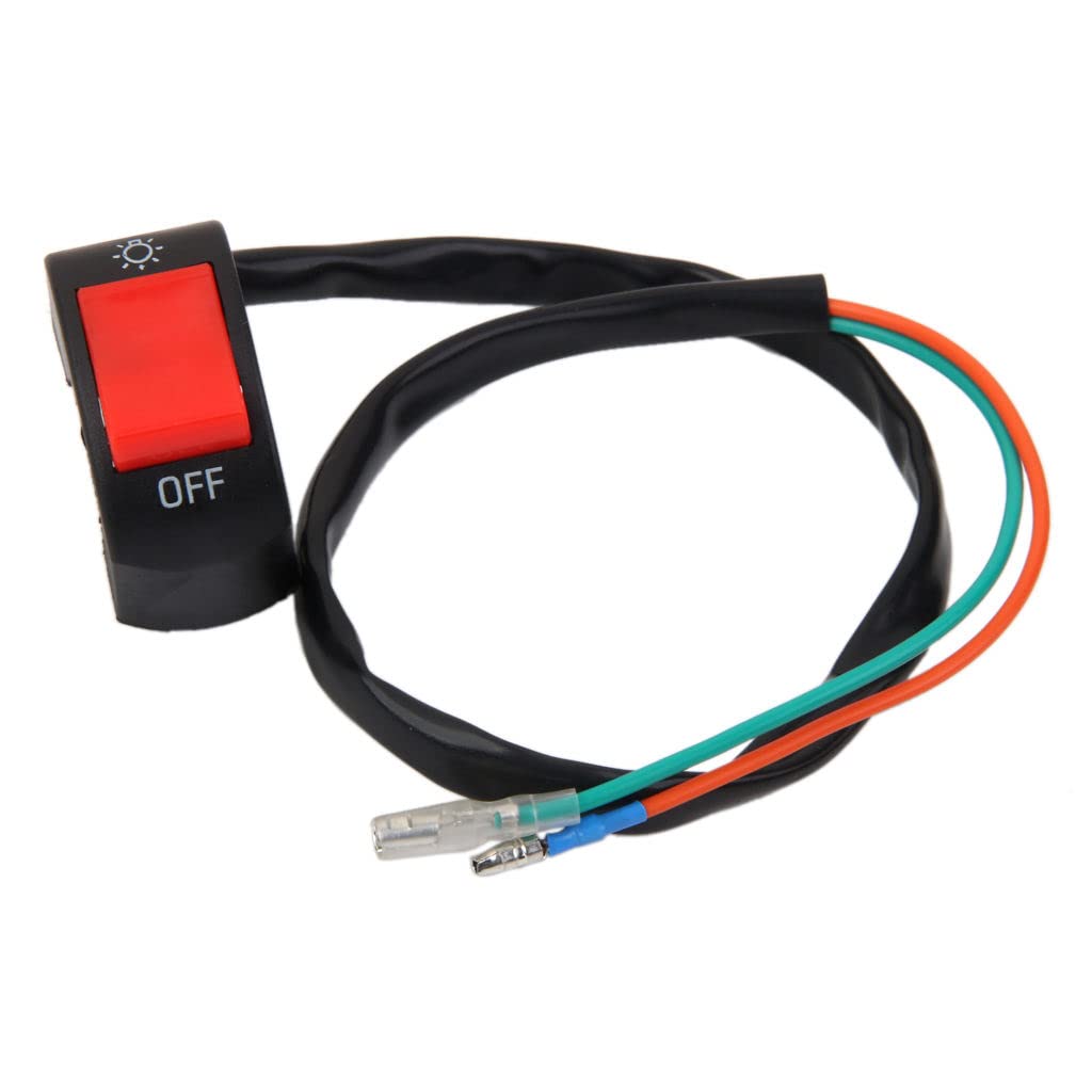 [Generisches Produkt] Lenker DC Elektrisches System Schwarz Motorrad Nebelscheinwerferschalter 7/8