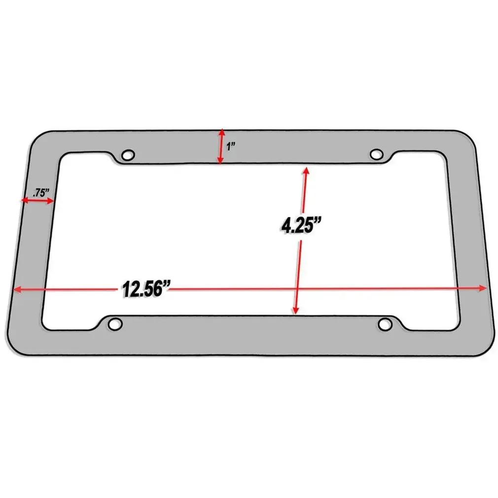 1/2PCS Car 30*15CM License Plate Frame Carbon Pattern Plastic License Plate Frame Bracket with Standard Screw Kit Accessories