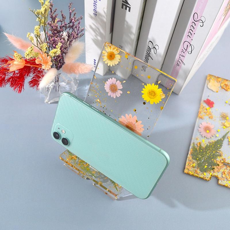 2 Stück Silikonharz Einfache Handyhalterform Handyhalter Harzgussform für Basteln Handyhalterung