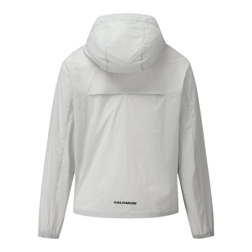 Salomon Modisay Aero Outdoor Waterproof Lightweight Hooded Zip-Up Jacket Unisex jackets Light-Gray C28130