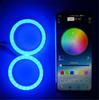 2PCS LED Angel Eyes Lights RGB APP Bluetooth Halo Rings For Car Motorcycle Truck