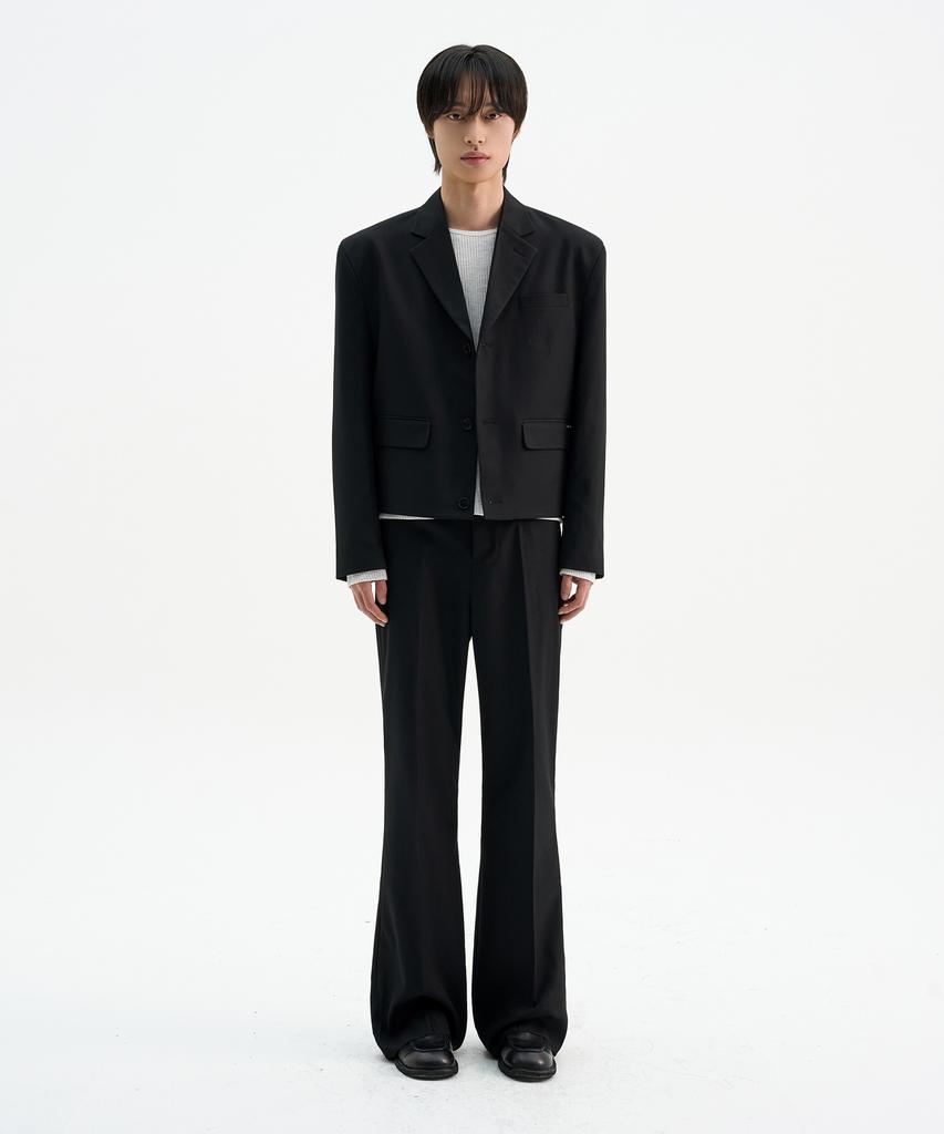 TRIP LE SENS Custom 3B Crop Blazer_Black