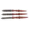 3 Pcs Round Comb for Thin Hair Wooden Handle Hair Styling Spiral Comb Portable Mini Roller Quiff Brush