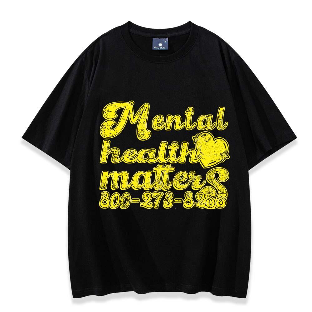 

Mental Health Matters Tee Mental Health Matters Shirt Men Women Short Sleeve Streetwear T-shirt Funny Women Tees Y2K Clothes 4XL