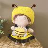 20CM Doll Clothes Doll Accessories Doll Headwear Dress Set  Cotton Stuffed Doll