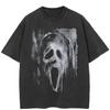 T-shirt unisex grafica Scream Skull streetwear T-shirt in cotone T-shirt unisex T-shirt estiva a maniche corte