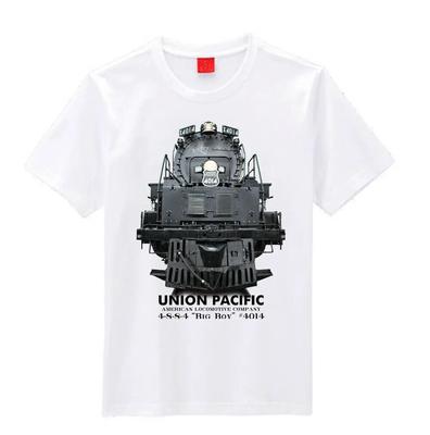 Funny Big Boy Union Pacific 4014 Head On Train T-Shirts Unisex Cotton Tees Streetwear
