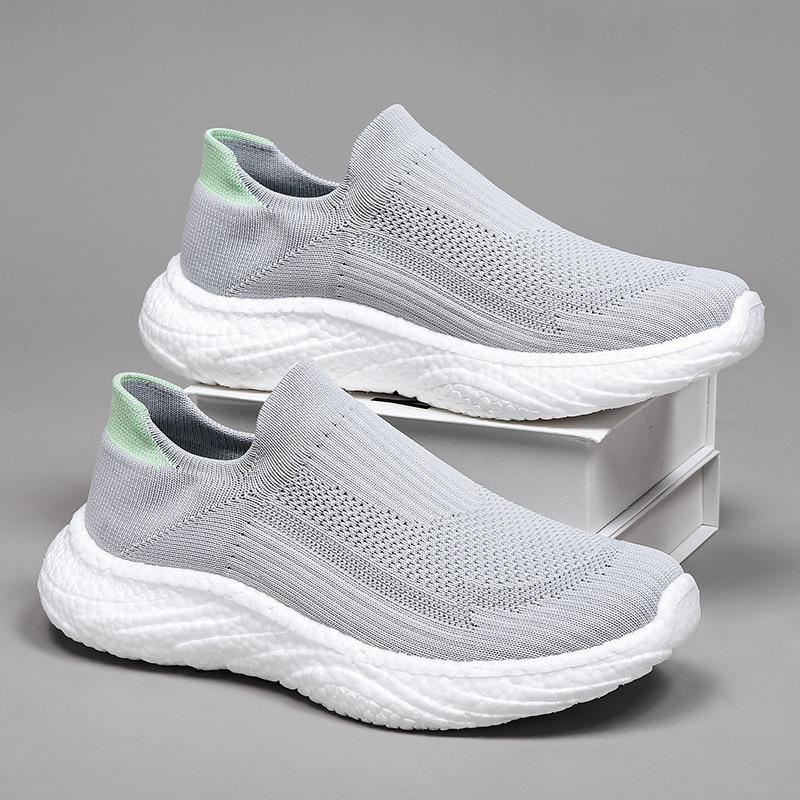 Ultra-light Q Elastic MD Soft-soled Foot Cover Casual Socks Shoes Breathable Fly-woven Breathable Running Sneakers