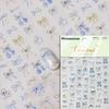 5D Cute Rabbit Love Peach Blossom Flower Yellow Nail Art Stickers Bowknot DIY Self Adhesive Rhinestone Manicure Decals