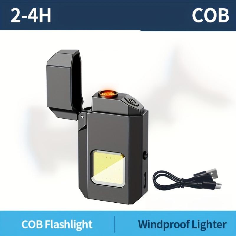 Torcia e accendino ricaricabili 2-in-1 con funzionamento a un clic adatti per campeggio, sopravvivenza, trasporto quotidiano, attrezzatura da campeggio, equipaggiamento
