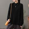 Plus Size Women's Autumn Winter Knitted Sweater Loose Half Turtleneck Loose Bottoming Shirt Pullovers