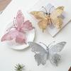 Shatterproof Mesh Butterfly Decorations For Christmas Tree 25Cm Glittering Wing Indoor Outdoor Festival Party Supplies