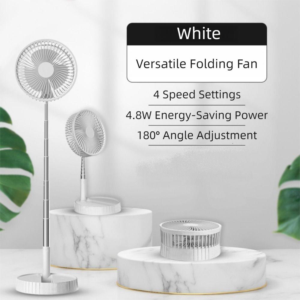 Rotatable Telescopic Electric Fan 24H Long Battery Life Desktop Electric Fan  Outdoor Activity