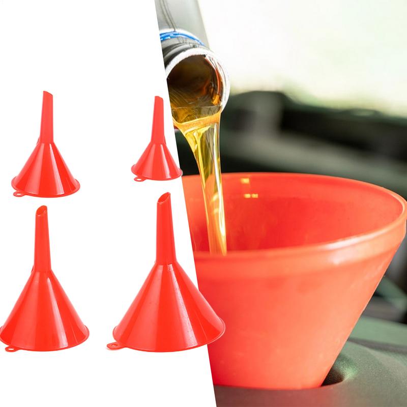 Oil Funnels Pack of 4 Automotive Funnel Set for Oil Change Wide Mouth Bottle Funnel Kitchen Funnel Flexible Oil Fill Funnel