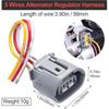 3 Wires Alternator Regulator Harness, 4Pack Alternator Pigtail Connector Plug