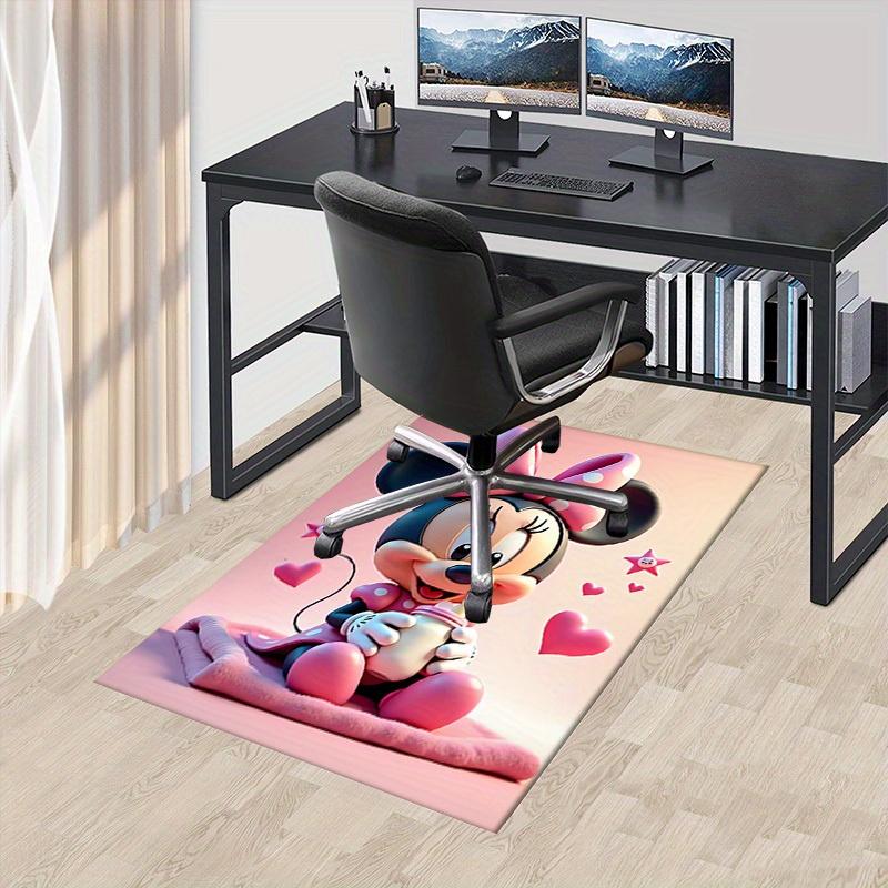 

3D Printed Minnie Mouse,Pink,Hearts Anti-Slip Rug - Machine Washable Office Rug for Living Room, Bedroom, Office - Multiple Sizes 60cm by 90cm