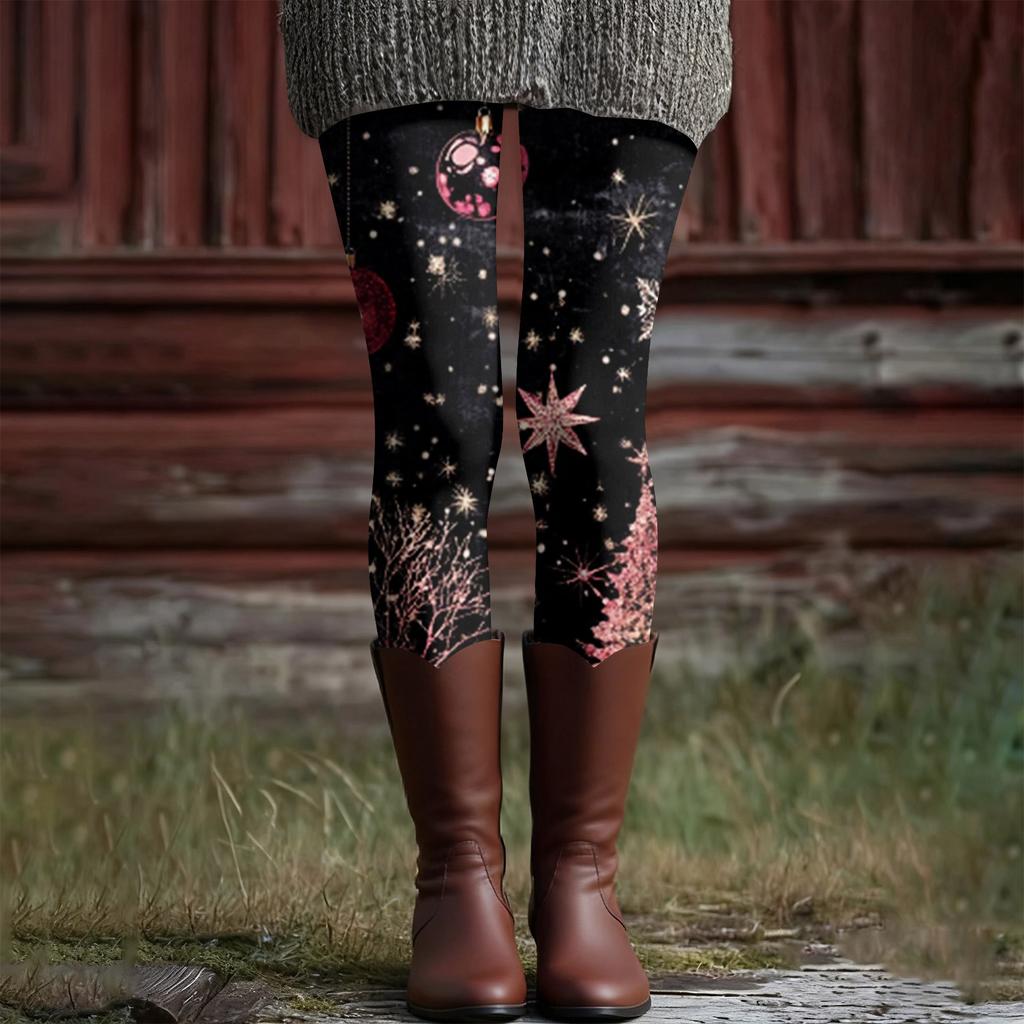 Damen Casual Mode Outdoor Halloween Bedruckte Slim Elastische Yogahose Cropped Hose