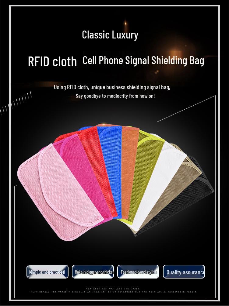 Mobile & Key Signal Shielding Bag - Anti-Radiation, RFID Blocking, Card Holder