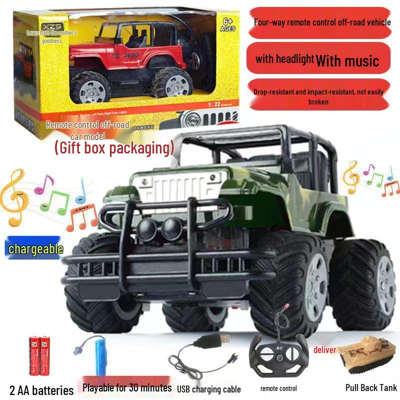 Four-Wheel Drive Remote Control Off-Road Racing Jeep Toy for Kids