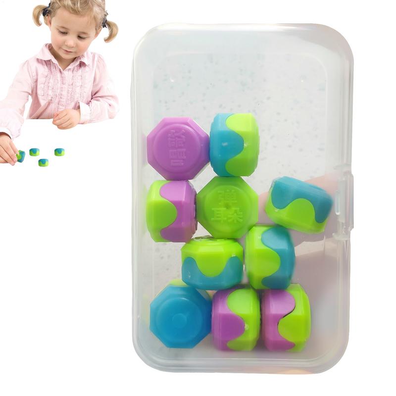 10Pcs Korea Traditional Play Game Gonggi Jack Stone Pebbles Set Box Exercise Colorful Fun Stress Relief Toy