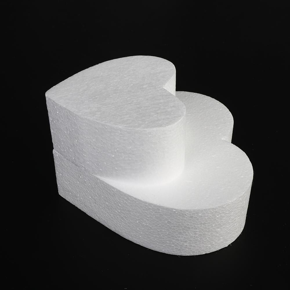 4/6/8/10 inch DIY Practice Heart Shaped Model Cake Foam Mold Polystyrene Sugarcraft Dummy Party Kitchen Accessories