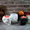 DIY Skull Candle Jar Molds 3D Halloween Candle Jar Mold Skull Resin Molds  for Beginners