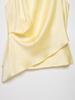 Women's Spring 2026 French Style Silk Satin Asymmetrical Halter Neck Sleeveless Top