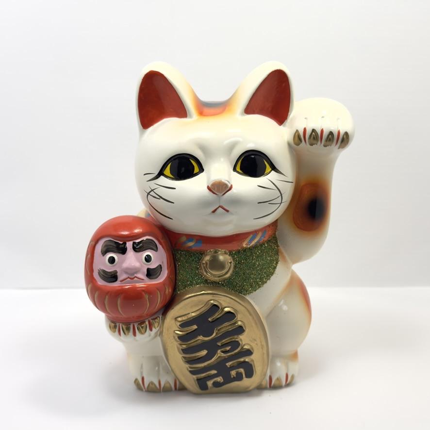 

Tokoname Ware Maneki Neko with Daruma Version 19cm Made in Japan