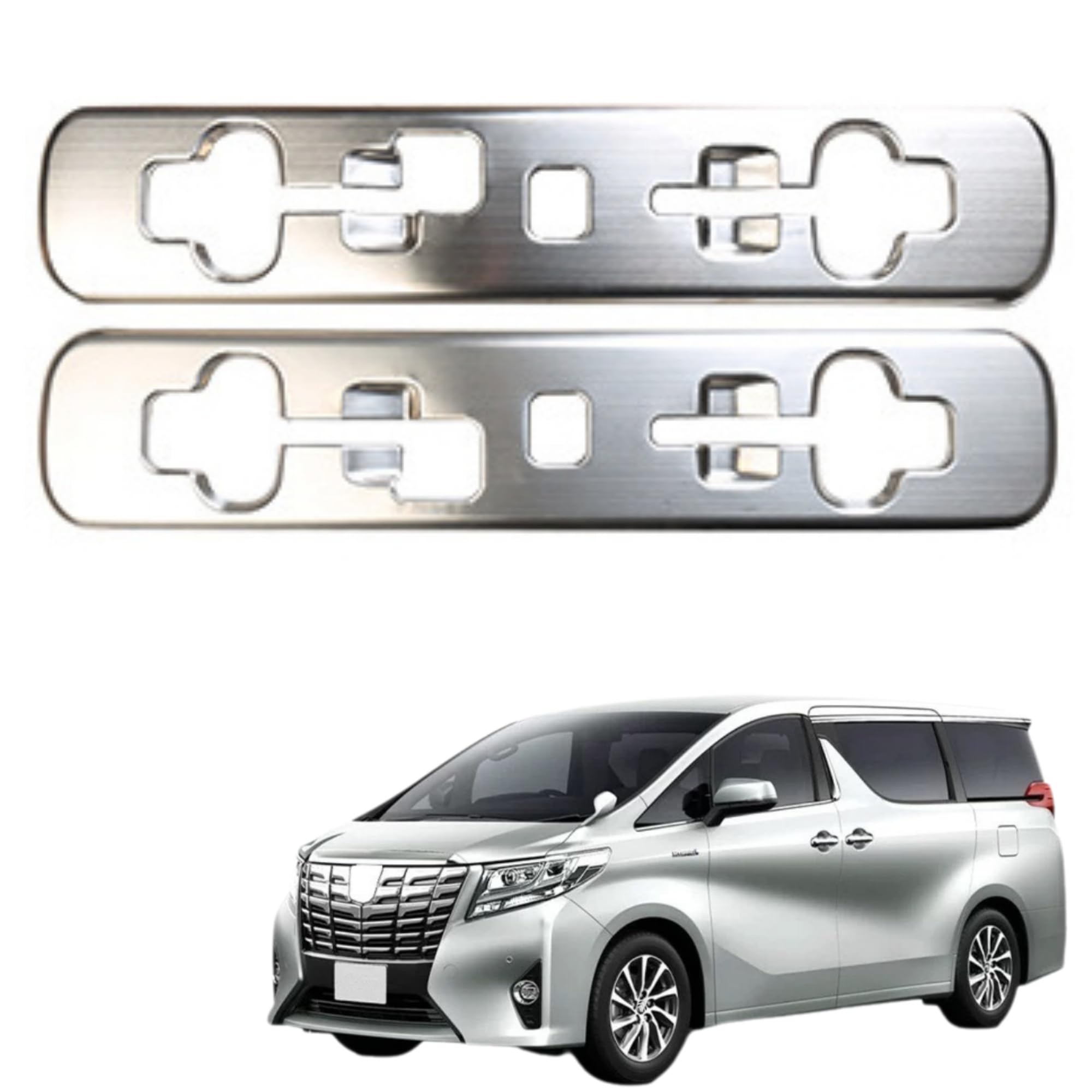 

EopTatoo Alphard Vellfire 30 Series Accessory Seat Rail Cover, Seat Rail Cap, Interior Parts, Exclusive Goods (Silver) Seat Rail Cover серебряный