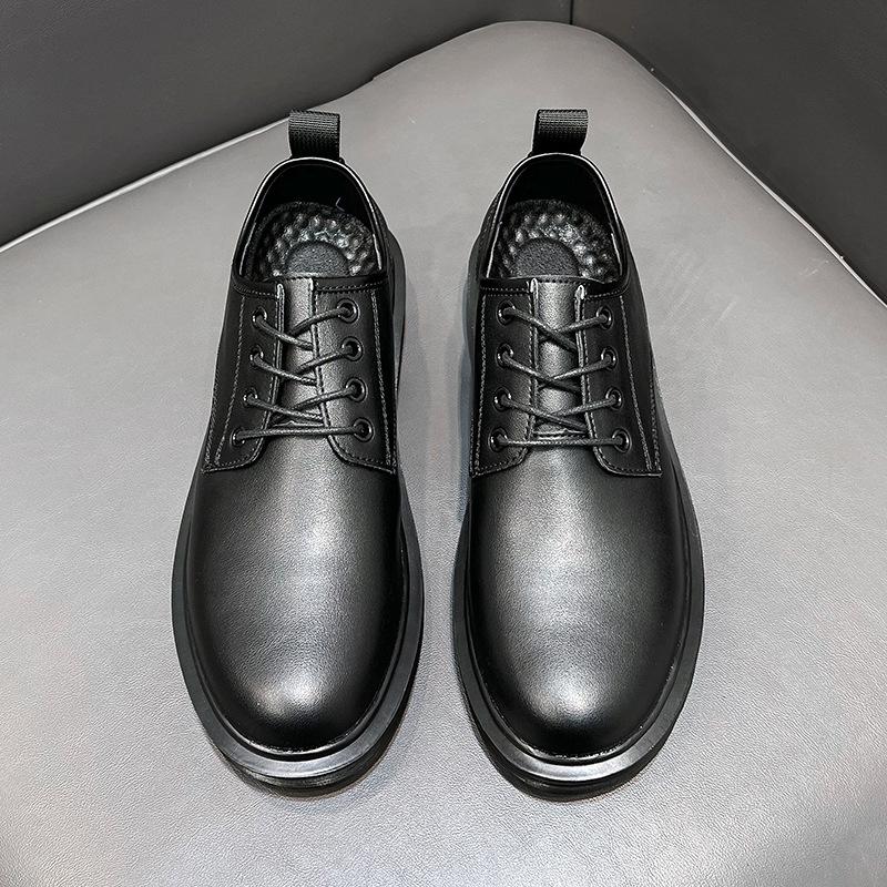 British College Style Small Leather Shoes Men'S Soft Sole Japanese Dress Inner Height Increase Small Leather Shoes 6070-T
