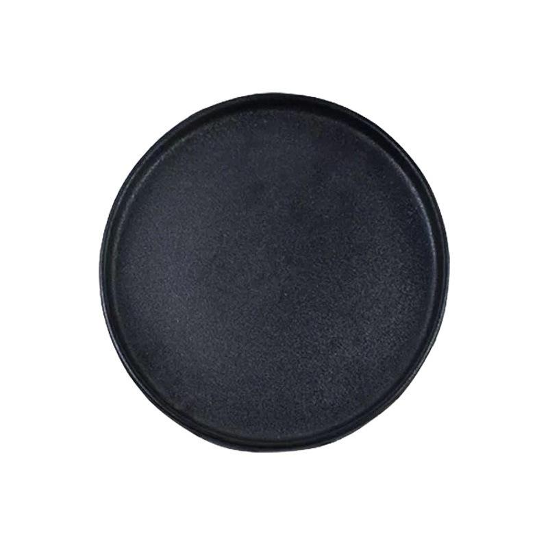 Japanese Creative Quicksand Plate Steak Plate Fruit Plate Western Restaurant Pasta Plate Ceramic Dish Frosted Flat Plate Cake Tray