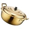 Stainless Steel Soup Pot Korean Ramen Noodle Saucepan Pots for Cooking with Cover