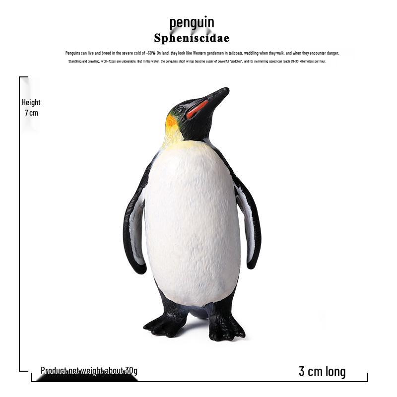 Emperor Penguin Marine Animal Model Toy Set for Kids