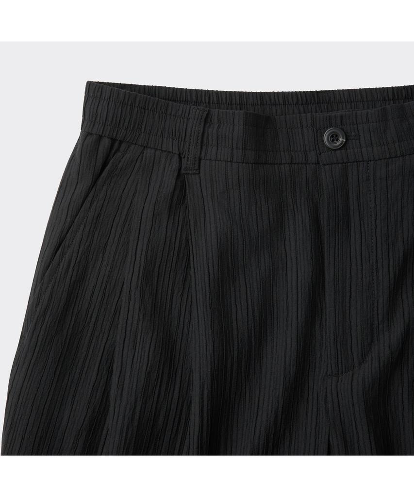 Keoseuuteommellou Black Loose Fit Tucked Pleats Pants Cwpam26432Bkx