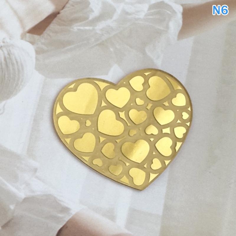 Acrylic Valentine'S Day Party Cake Topper Hearts And Circles Gold Wedding Cupcake Toppers Birthday Gift Dessert Decoration