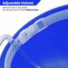 Novelty Place Guzzler Drinking Helmet - Adjustable Can Holder Cap Drinker Favor Hat - Straw for Beer and Soda - Party Fun Drinking Gadget (Blue)