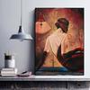 Beautiful Woman Figure Spanish Flamenco Dancer Modern Style Canvas Painting Wall Art Poster Print Pictures for Living Room