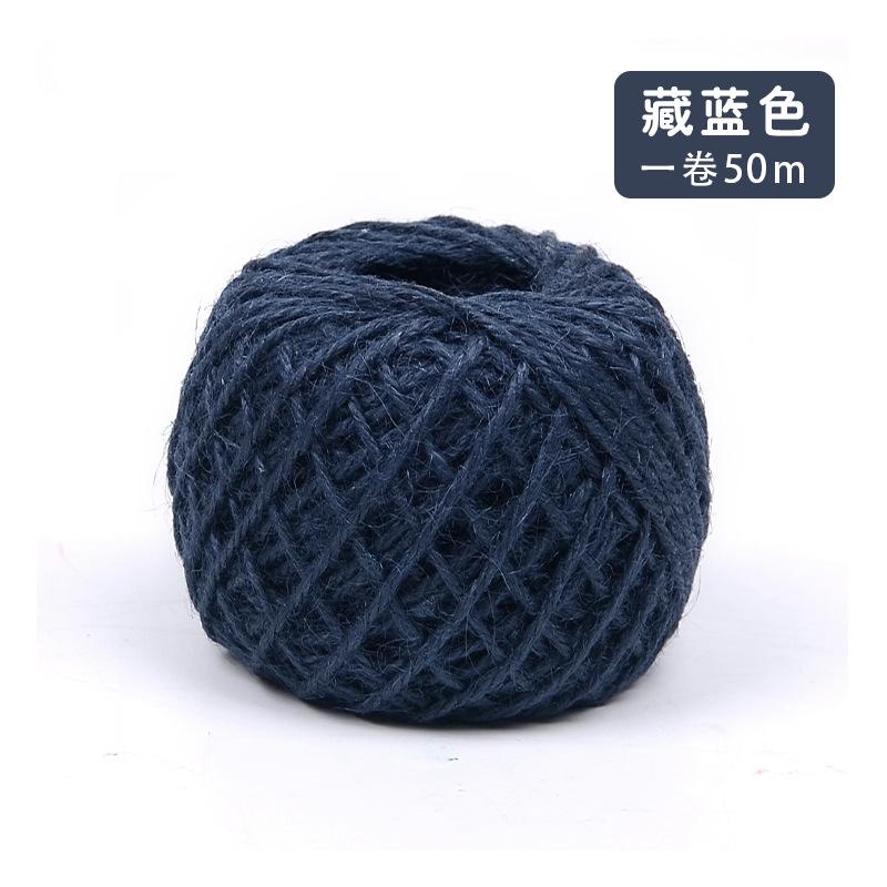 Color Hemp Rope Diy Hand-Woven Decorative Retro Style Photo Clip Jute Rope 50 Meters