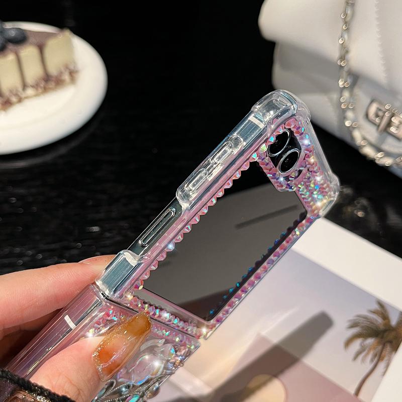 Luxury Bling Rhinestone Case For Samsung Galaxy Z Flip 5 Flip4 Flip3 Z Fold 5 4 3 S23 S22 Ultra S21 Plus S20 FE A14 A34 A54 A13 A33 A23 A53 A32 A52