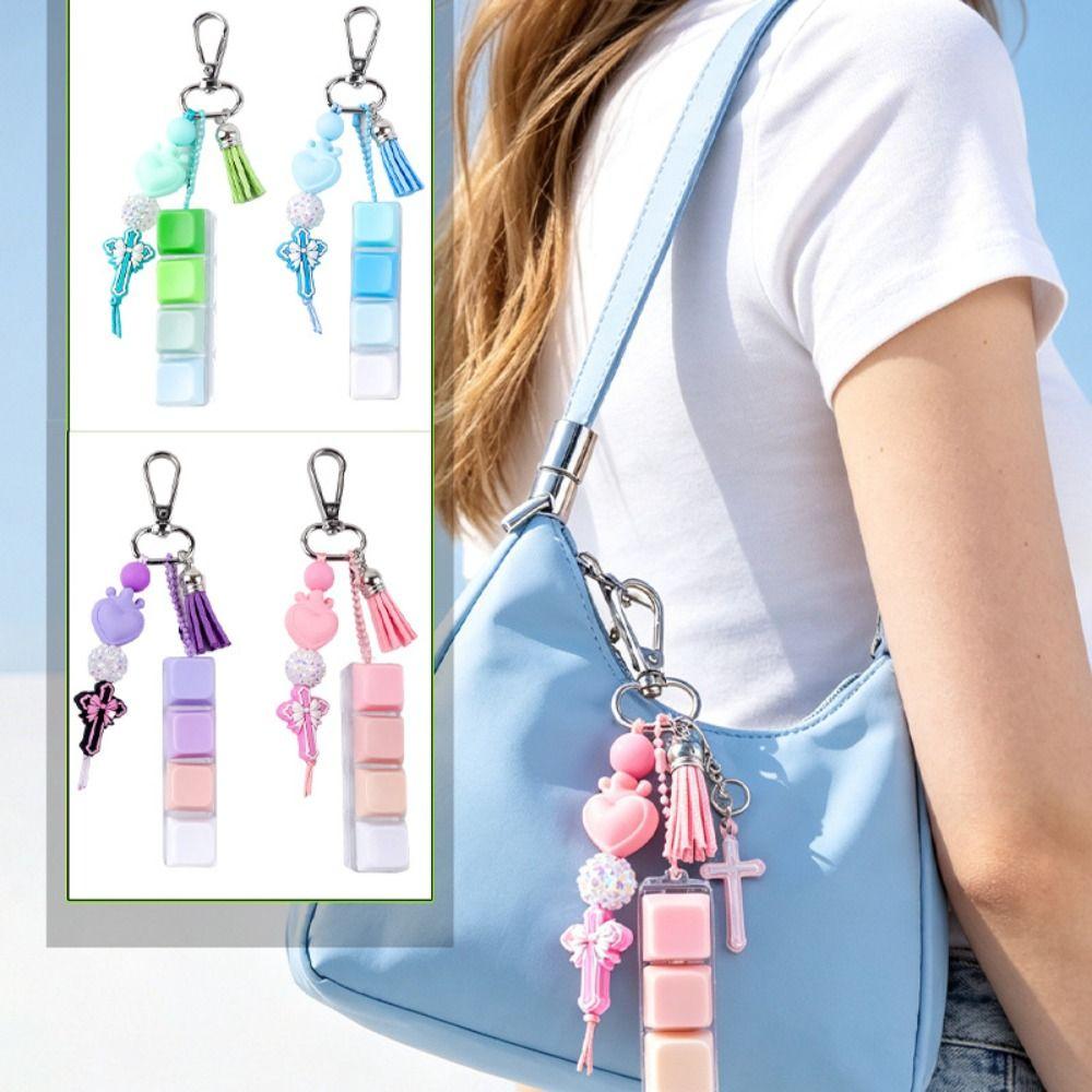 Soft Silicone Bead Bag Charm Fidget Press Button Stress Relief Toy Fidget Toy Gift For Girls