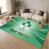 Custom Rug Ireland Rugby Pattern Print Name Text Soft Non‑Slip Floor Carpet for Home Indoor Decoration