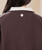 Ellamo French Terry Track Half-Zip Collar Oversized Sweatshirt [Brown]
