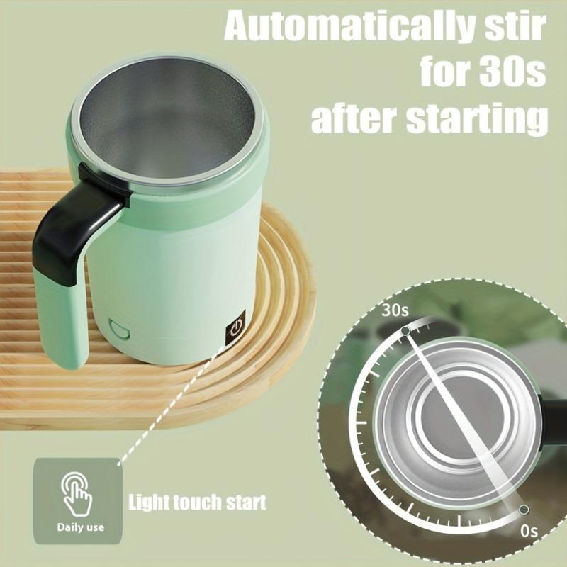 1Pc Smart Temperature Measuring Magnetic Mixing Cup, Electric Portable Coffee Cup, Perfect As A Holiday Gift.
