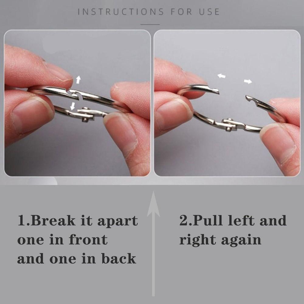50Pcs Sturdy Metal Binder Rings O Ring Book Binder Rings Metal Opening Ring Home Office
