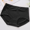 Women's Ultra-Thin Ice Silk Panties: Breathable Mesh, Mid-Waist, Plus Size, Seamless, Cotton Crotch